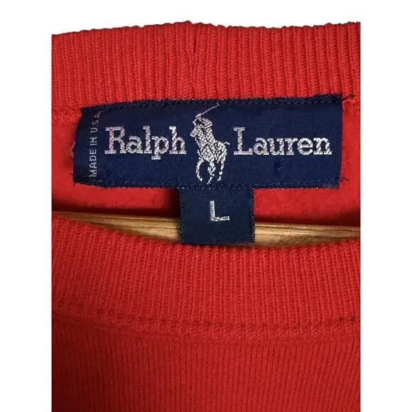 Vintage Polo Sport Ralph Lauren Women's Red Yellow Blue Sweatshirt Dress - L - Picture 3 of 9